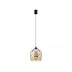23079 PENDANT LED LIGHT 6W 3000K METAL-SILICON-GLASS,BLACK-CHAMPAGNE Zambelis Lights