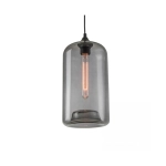 14101 PENDANT LAMP 1XE27 GLASS SMOKED GREY Zambelis Lights