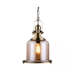 16106 PENDANTGLASS-METAL BRONZE Zambelis Lights