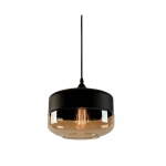 1516 PENDANT LAMP 1XE27 BLACK-CHAMPAGNE GLASS Zambelis Lights