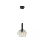 20126 GLASS PENDANT LIGHT E 27 MAX 40W GLASS SMOKY GREY Zambelis Lights