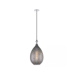 1986 PENDANT LIGHT 1XE27 GLASS SMOKE GRAY Zambelis Lights