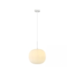 20125 GLASS PENDANT LAMP 1XE27 MAX 40W FROST WHITE GLASS & MATT WHITE METAL Zambelis Lights