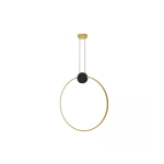 23094 PENDANT LED LIGHT 24W 3000K ALUMINIUM-SILICON,BLACK-GOLD RING Zambelis Lights