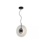 23075 PENDANT LED LIGHT 11W 3000K METAL-GLASS, BLACK-CLEAR GLASS Zambelis Lights