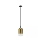 23218 PENDANT LED LIGHT 12W 3000K BLACK-GOLD GLASS Zambelis Lights