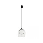 23080 PENDANT LED LIGHT 6W 3000K METAL-SILICON-GLASS,BLACK-CLEAR GLASS Zambelis Lights