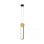 23101 PENDANT LED LIGHT 13W 3000K ALUMINIUM-SILICON,GOLD-BLACK Zambelis Lights