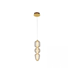 23062 PENDANT LED LIGHT 12W 3000K METAL-GLASS,GOLD-CHAMPAGNE Zambelis Lights