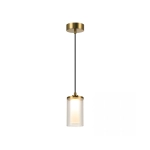 23018 PENDANT LED LIGHT 9W 3000K METAL-GLASS GOLD Zambelis Lights