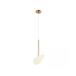 20255 LED PENDANT LIGHT 5W 3000K MATT OPAL WHITE GLASS BRASS METAL Zambelis Lights