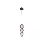 23269 PENDANT LED LIGHT 12W 3000K METAL-ACRYLIC-GLASS,BLACK-SMOKED GREY Zambelis Lights