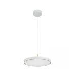 25146 PENDANT LED LIGHT 17W 3000K WHITE MATT - BRUSHED BRASS Zambelis Lights