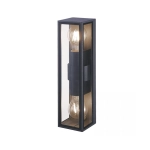E296 OUTDOOR WALL LIGHT 2XE27 ALUMINUM GRAPHITE IP54 Zambelis Lights