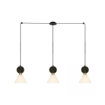 23247 PENDANT LIGHTS 3XE14 MAX 15W BLACK MARBLE - BRASS FOR INTERIOR USE Zambelis Lights