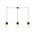 23248 PENDANT LIGHTS 3XE14 MAX 15W GREEN MARBLE - BRASS Zambelis Lights