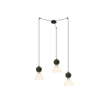 23250 PENDANT LIGHTS 3XE14 MAX 15W GREEN MARBLE - BRASS FOR INTERIOR USE Zambelis Lights