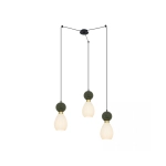 23246 PENDANT 3XE14 MAX 15W GREEN MARBLE - BRASS FOR INTERIOR USE Zambelis Lights