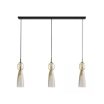 23009 LINE LIGHT 3XE14 MAX 40W GLASS ANTIQUE BRASS Zambelis Lights