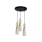 23010 PENDANT LIGHT 3XE14 MAX 40W GLASS ANTIQUE BRASS Zambelis Lights