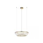 23046 PENDANT LED LIGHT 38W 3000K METAL-CRYSTAL ANTIQUE BRASS Zambelis Lights
