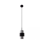 22002 PENDANT LIGHT E27 MAX 40W BLACK MATT CHROME CLASS Zambelis Lights