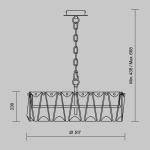 Lampa wisząca Pendant Lamp Puntes MOD043PL-06G Maytoni - zdjęcie dodatkowe 5