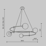 Lampa wisząca Pendant Lamp Balance MOD317PL-04G Maytoni - zdjęcie dodatkowe 7