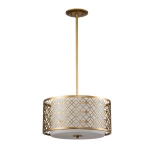 Średnia lampa wisząca Ziggy – 2 źródła światła – Lakierowane złoto ZIGGY-2P-M-LG Elstead Lighting
