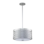 Średnia lampa wisząca Ziggy – 2 źródła światła – Lakierowane srebro ZIGGY-2P-M-LS Elstead Lighting