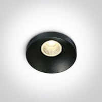 kinkiecik.pl Skalia 10108R/B/W czarny wpust COB LED 3000K 8W; nieściemnialny zasilacz LED w komplecie ONE LIGHT