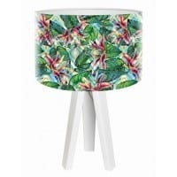 Egzotyczna lampa stołowa Tropikalna moranda biała MacoDesign