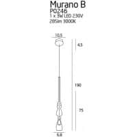 kinkiecik Murano B lampa wisząca P0246 MaxLight