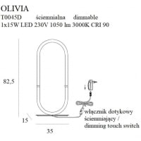 OLIVIA T0045D LAMPA STOŁOWA MaxLight