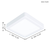 FUEVA 5 Plafon LED 10,5W 3000K biały oprawa natynkowa 99236 EGLO