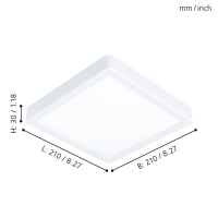 FUEVA 5 Plafon LED 16,5W 3000K biały oprawa natynkowa 99237 EGLO