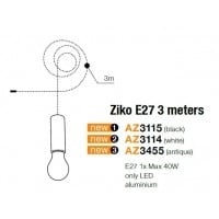 Moduł wiszący Ziko E27 3M AZ3115 AZZARDO