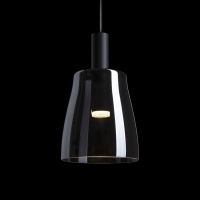 kinkiecik.plBELLINI M LED wisząca czarna szkło przydymione 230V LED 5W 30° 3000K R13652 Rendl light studio