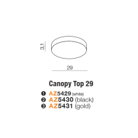 CANOPY TOP 29cm WH AZ5429 AZZARDO