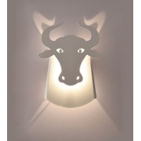 Lampa ścienna LED Byk Abigali Bull Biała ABIGALI-BULL-W