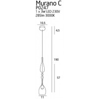 kinkiecik Murano C lampa wisząca P0247 MaxLight