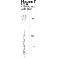 kinkiecik Murano D lampa wisząca P0248 MaxLight