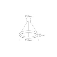 Lampa wisząca LED Pendant Rings 62144NB/BGL/W ONE LIGHT 61cm