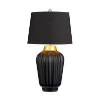 Lampa stołowa Bexley – 1 źródło światła – Czarna/ Szczotkowany mosiądz QN-BEXLEY-TL-BKBB Elstead Lighting