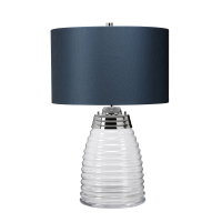 Lampa stołowa Milne – 2 źródła światła – Ciemnoniebieski abażur QN-MILNE-TL-TEAL Elstead Lighting