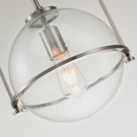 Lampa wisząca Somerset – 1 źródło światła – Przezroczyste szkło – Szczotkowany nikiel QN-SOMERSET-P-C-BN Elstead Lighting