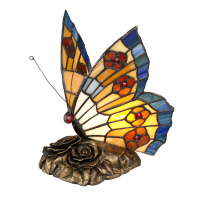 kinkiecik.pl Lampka dekoracyjna w kształcie motyla Tiffany – 1 źródło światła QZ-OBUTTERFLY-TL Elstead Lighting