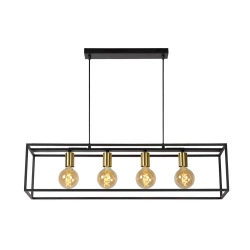 Lampa wisząca RUBEN 4xE27 czarny 00424/04/30 Lucide - zdjęcie produktu