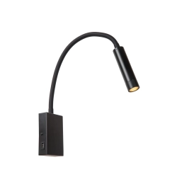 ALEC Kinkiet LED G9 1x3W 2700K USB czarny 03246/03/30 Lucide - zdjęcie produktu