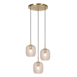 ALICENT Lampa wiszaca Ø 35 cm 3xE27 złoty mat / mosiądz 03450/03/02 Lucide - zdjęcie produktu